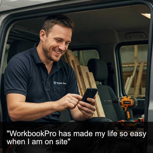 Engineer using WorkBookPro on site
